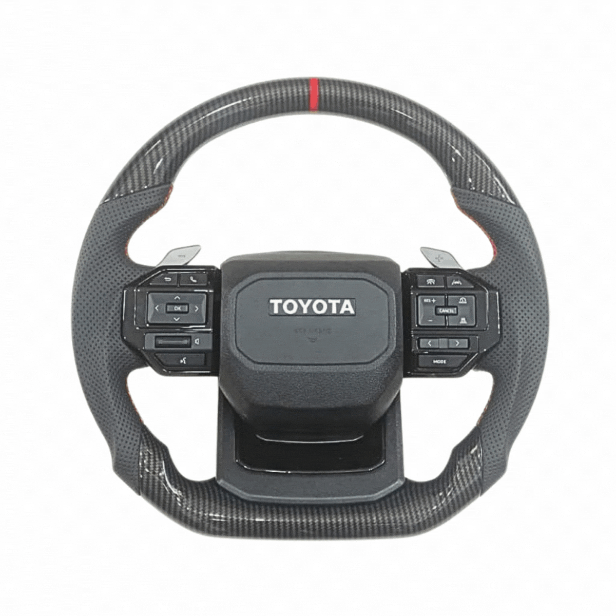 
                  
                    Steering Wheel for Toyota Hycross ( LC 250 Inspired )-STEERING WHEEL-RETRO-With Paddle Shifter-Copy Carbon-CARPLUS
                  
                