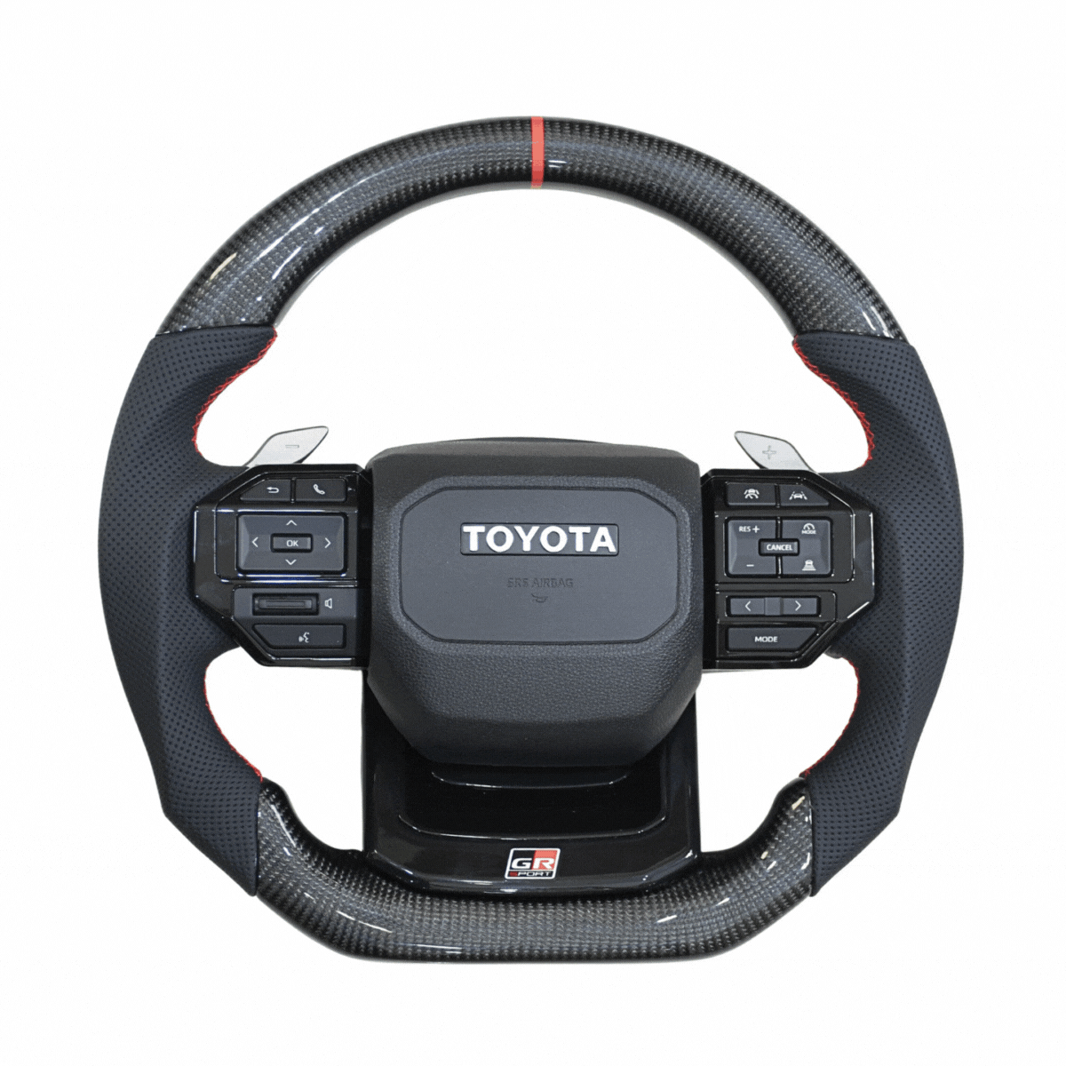 
                  
                    Steering Wheel for Toyota Hycross ( LC 250 Inspired )-STEERING WHEEL-RETRO-With Paddle Shifter-Real Carber-CARPLUS
                  
                