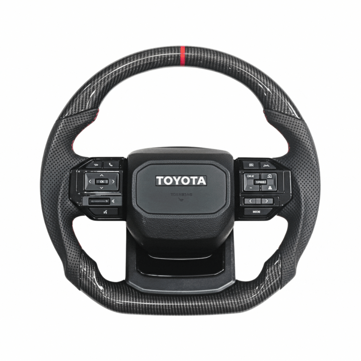 
                  
                    Steering Wheel for Toyota Hycross ( LC 250 Inspired )-STEERING WHEEL-RETRO-Without Paddle Shifter-Copy Carbon-CARPLUS
                  
                