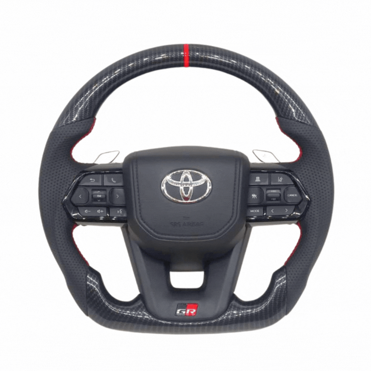 
                  
                    Steering Wheel for Toyota Hycross ( LC 300 Inspired )-STEERING WHEEL-RETRO-With Paddle Shifter-Copy Carbon-CARPLUS
                  
                