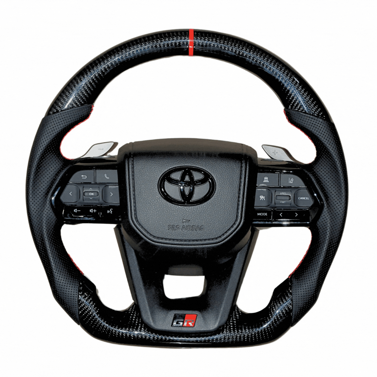 
                  
                    Steering Wheel for Toyota Hycross ( LC 300 Inspired )-STEERING WHEEL-RETRO-With Paddle Shifter-Real Carbon-CARPLUS
                  
                