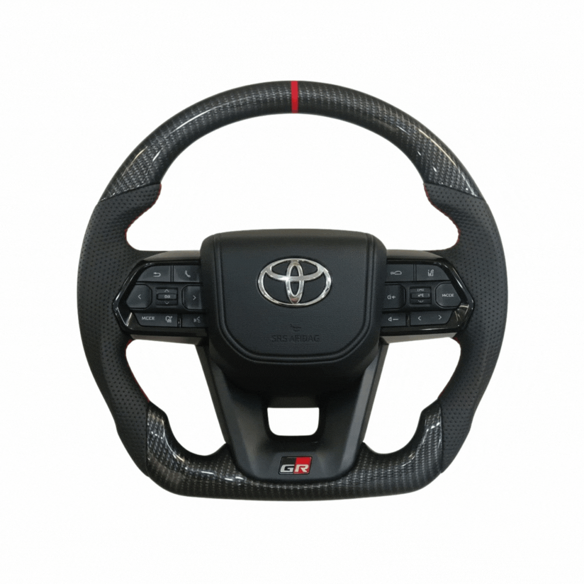 
                  
                    Steering Wheel for Toyota Hycross ( LC 300 Inspired )-STEERING WHEEL-RETRO-Without Paddle Shifter-Copy Carbon-CARPLUS
                  
                