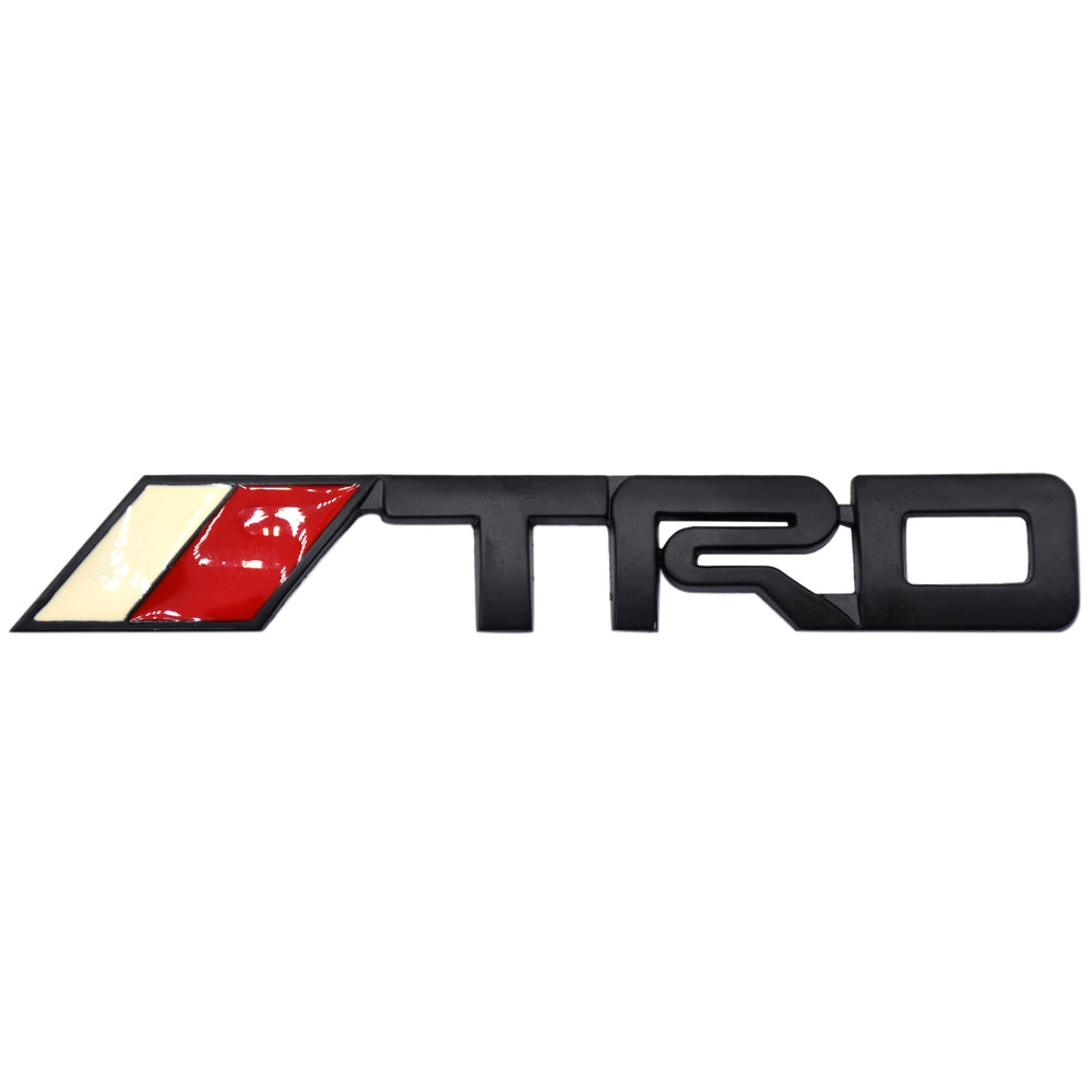 TRD Emblem 3D Badge-BADGES-CARPLUS-Black With Red /White Stripe-CARPLUS