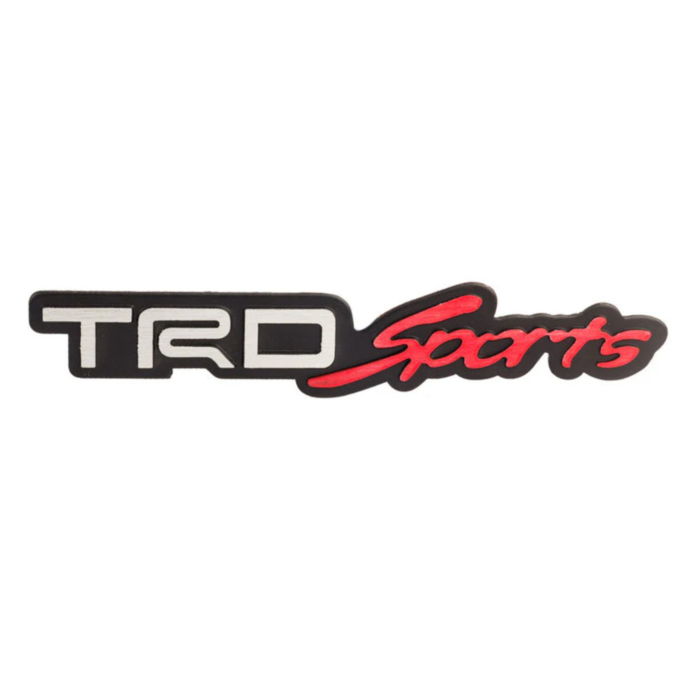 TRD SPORTS Emblem 3D Badge-BADGES-CARPLUS-Silver & Red - D1-CARPLUS