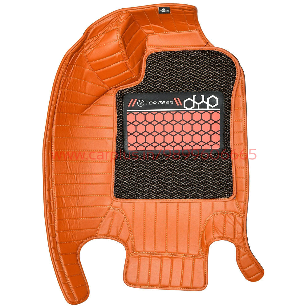 Top Gear 4D BOSS HC Leatherite Car Mats for MG Gloster (6)-Rust(HC-Rust//Black)-7D MATS-TOP GEAR-CARPLUS