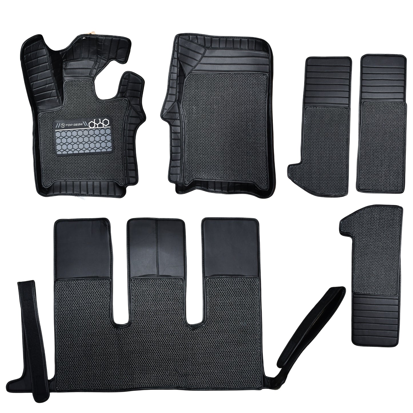 
                  
                    Top Gear 4D Boss HC Leatherite Car Mats for Toyota Vellfire - Black (HC-Silver // Black)-7D MATS-TOP GEAR-CARPLUS
                  
                