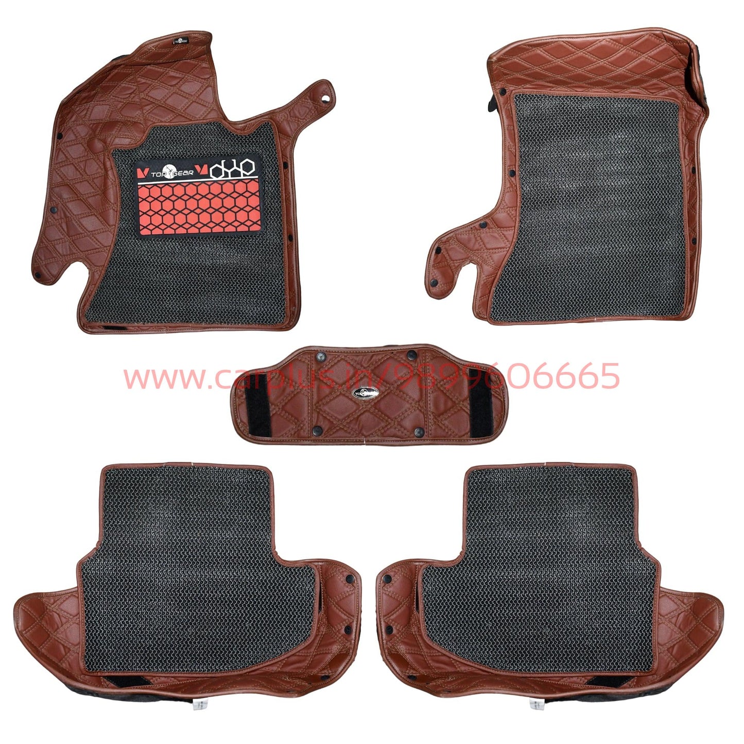 
                  
                    Top Gear 4D Cross HC Leatherite Mats for BMW 5 Series (Walnut, HC-Silver//Black)-7D MATS-TOP GEAR-CARPLUS
                  
                
