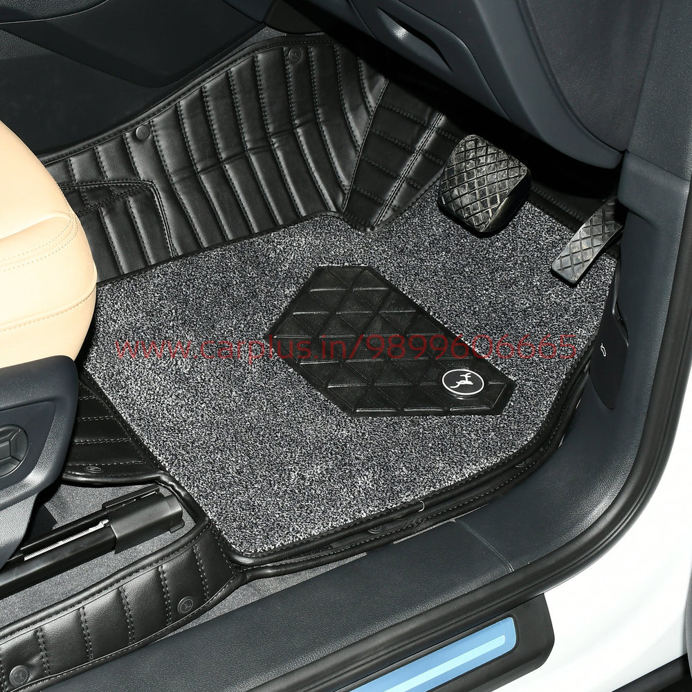 Top Gear 4D Pristine Topaz Car Mats for Audi Q7 III-Crown Black(UM-Pepper)-7D MATS-TOP GEAR-CARPLUS