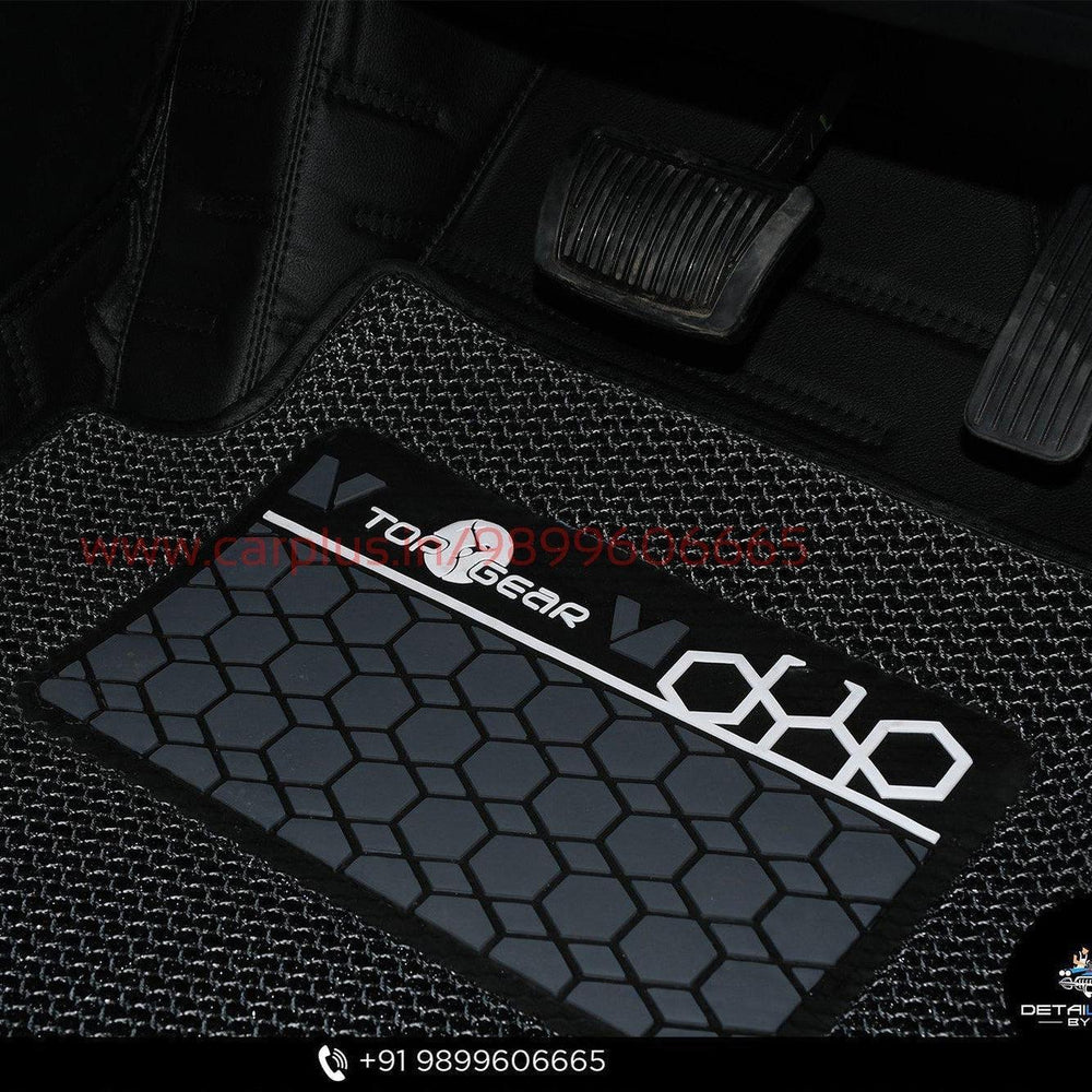 Top Gear 4D Rody HC Leatherite Car Mats for Hyundai Creta 2020(2nd GEN)-HC-Silver//Black-7D MATS-TOP GEAR-CARPLUS