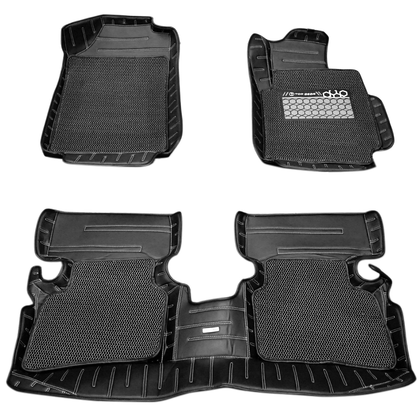 
                  
                    Top Gear 4D Rody HC Leatherite Car Mats for Hyundai Verna III-AT - Black ( HC-Silver // Black)-TOP GEAR-CARPLUS
                  
                