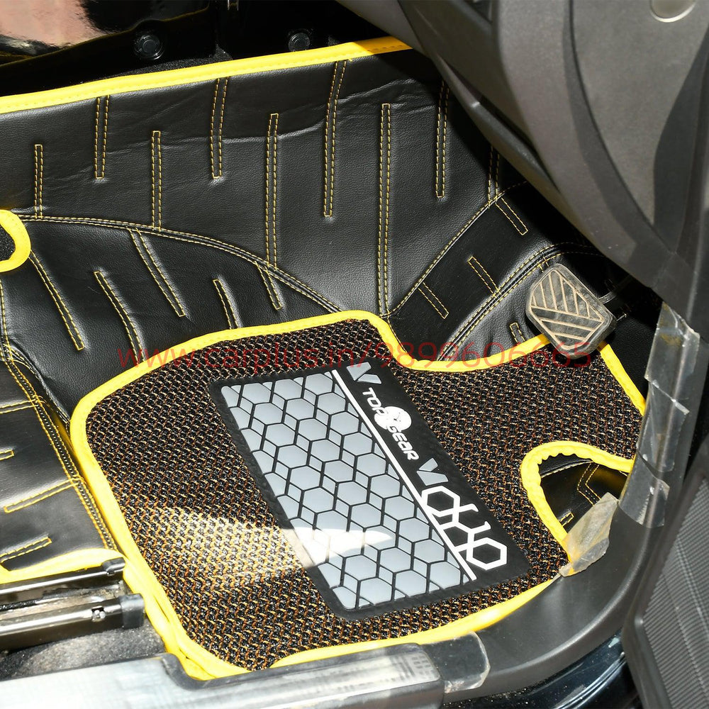 Top Gear 4D Rody HC Leatherite Car Mats for Maruti Suzuki Jimny -Lemon// Black ( HC-Rust // Black)-7D MATS-TOP GEAR-CARPLUS
