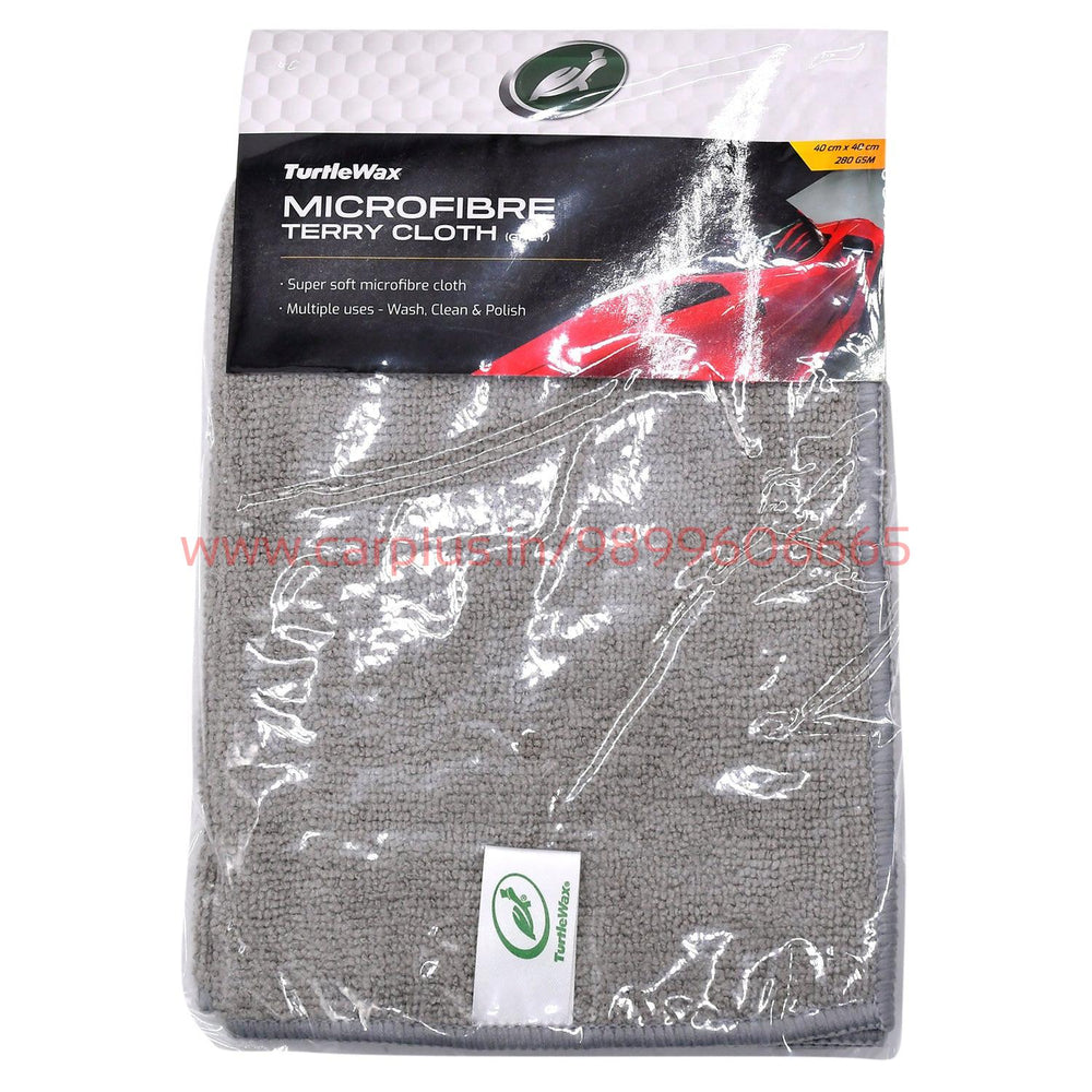 TurtleWax 40 cm X 40 cm 280 GSM Microfiber Terry Cloth(Grey)-TOWELS & MITTS-TURTLEWAX-CARPLUS