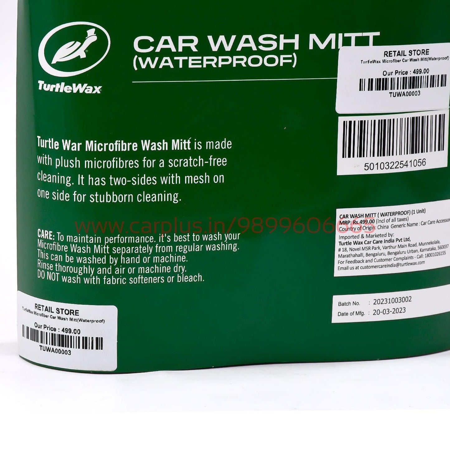 
                  
                    TurtleWax Microfiber Car Wash Mitt(Waterproof)-TOWELS & MITTS-TURTLEWAX-CARPLUS
                  
                