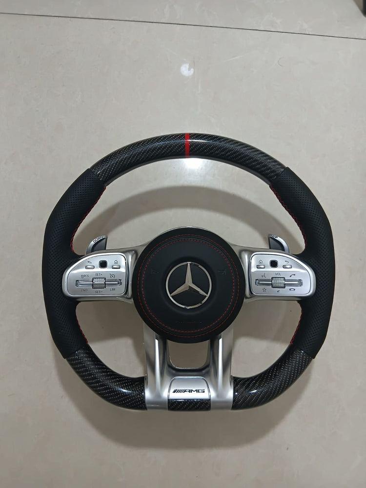 
                  
                    AMG Carbon Steering Wheel for Mercedes Black, E class W212 2009-2015 , E Class W213 2017 , C Class W204 2009-14 , GLA 2014/19 , Cla 2014-19 , A Class 176 2014-19 ,W166 2015-18 , W166 2015-18 , ML 2013-15 , GL 2013-15 , SLK , W205 2015-18 , W222 2014-16
                  
                