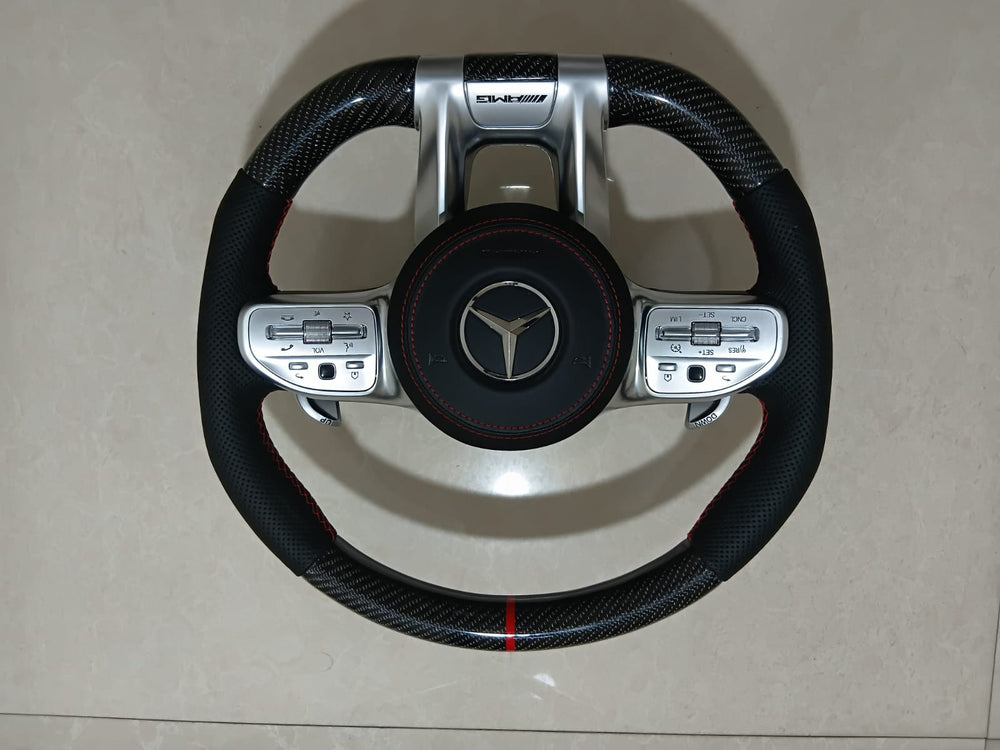 
                  
                    AMG Carbon Steering Wheel for Mercedes Black, E class W212 2009-2015 , E Class W213 2017 , C Class W204 2009-14 , GLA 2014/19 , Cla 2014-19 , A Class 176 2014-19 ,W166 2015-18 , W166 2015-18 , ML 2013-15 , GL 2013-15 , SLK , W205 2015-18 , W222 2014-16
                  
                