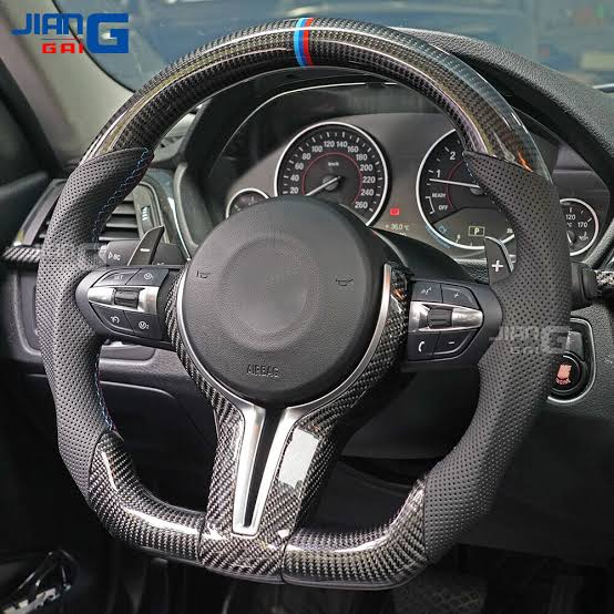
                  
                    BMW M3 F30 Steering Wheel real carbon, 3 Series F30 2013-19 , 1 Series F20 2013-18 , X1 F48 2016-22 , X3 F25 2010-16, X5 F15 2014-17 , 3 GT F34 , X6 2014-17
                  
                