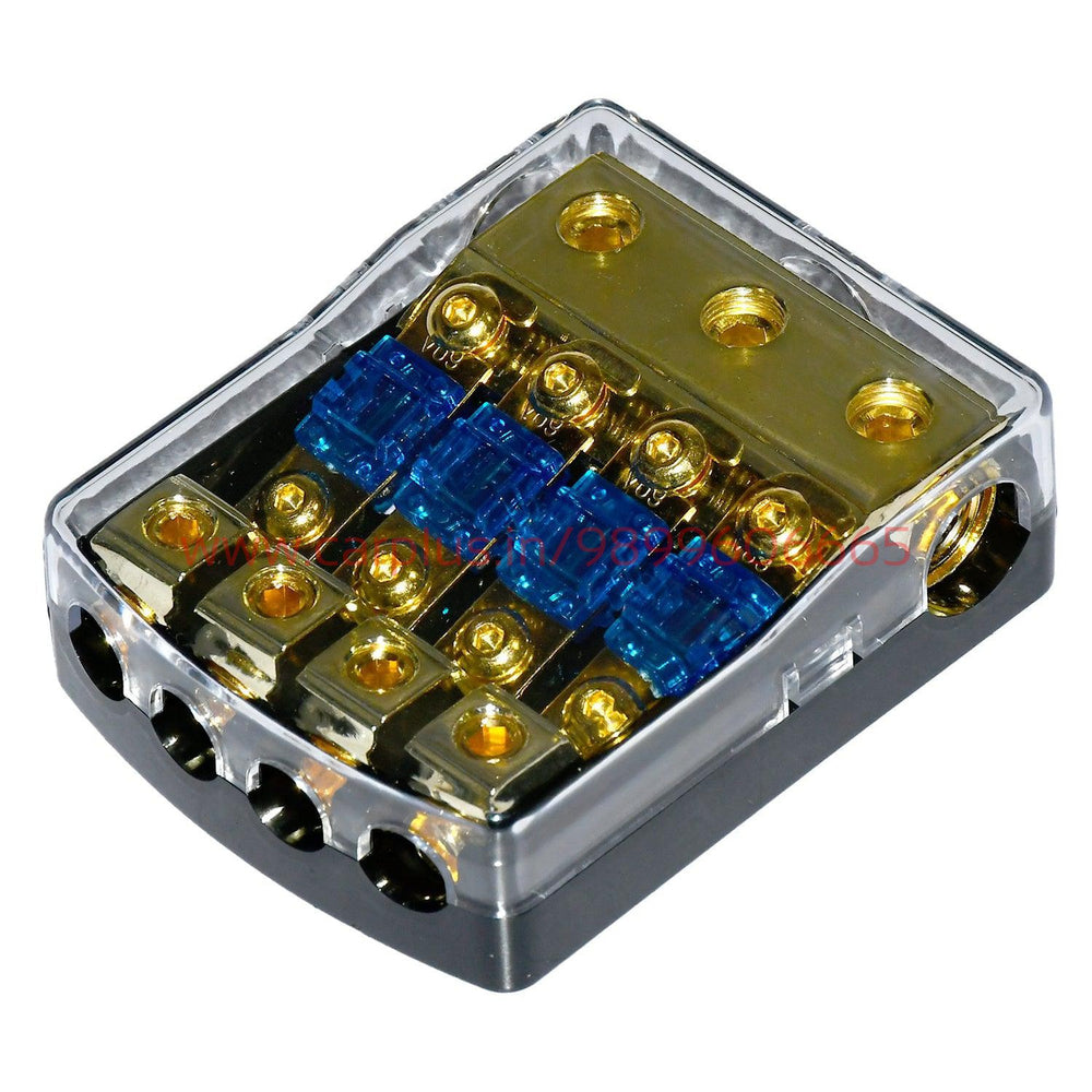 X-DECIBEL Fused Distribution Block F21-1in4out-DISTRIBUTION BLOCK-KMH-CARPLUS