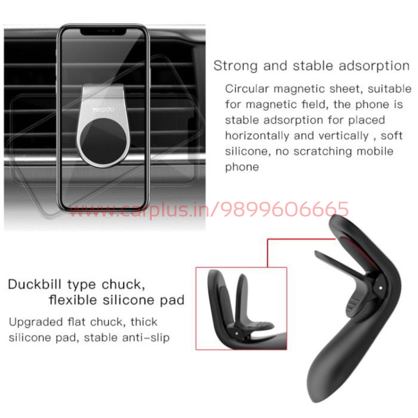 
                  
                    YESIDO C64 L Shape Air Vent Clip-MOBILE HOLDER-YESIDO-CARPLUS
                  
                