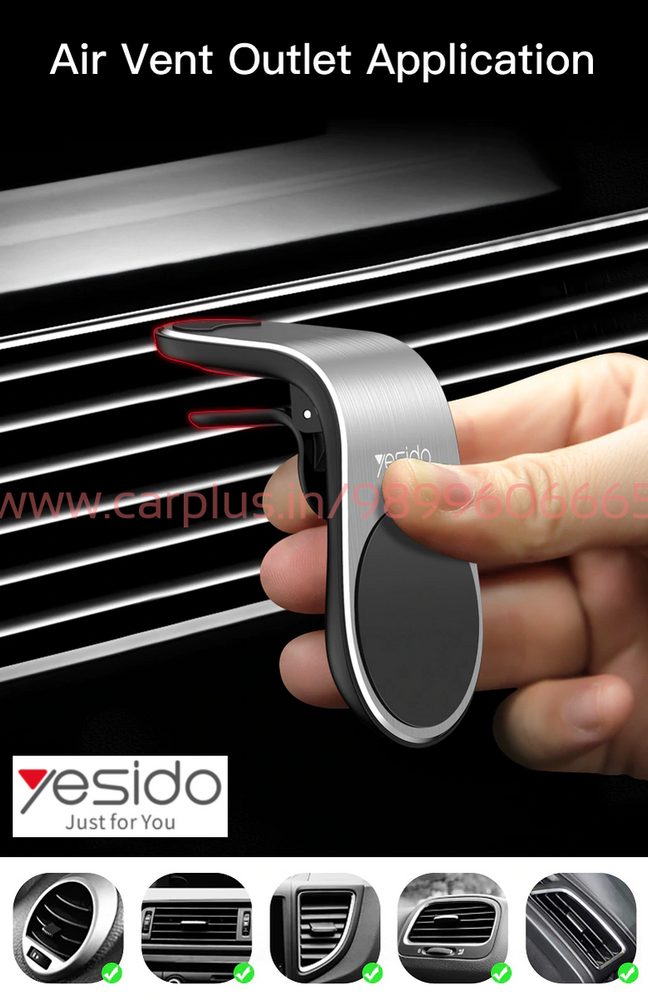 
                  
                    Yesido C64 L Shape Air Vent Clip YESIDO MOBILE HOLDER.
                  
                