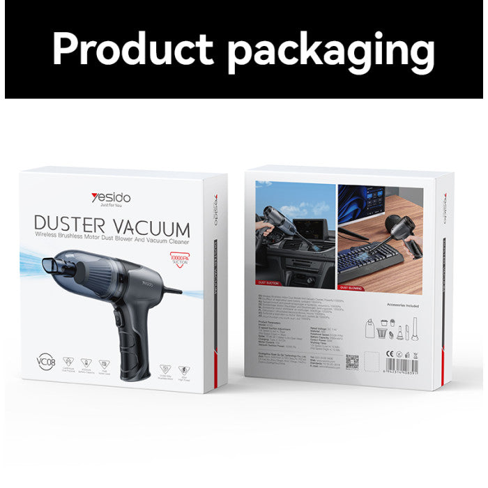 
                  
                    YESIDO VC08 Wireless Brushless Duster Vacuum Cleaner-VACCUM CLEANER-YESIDO-CARPLUS
                  
                