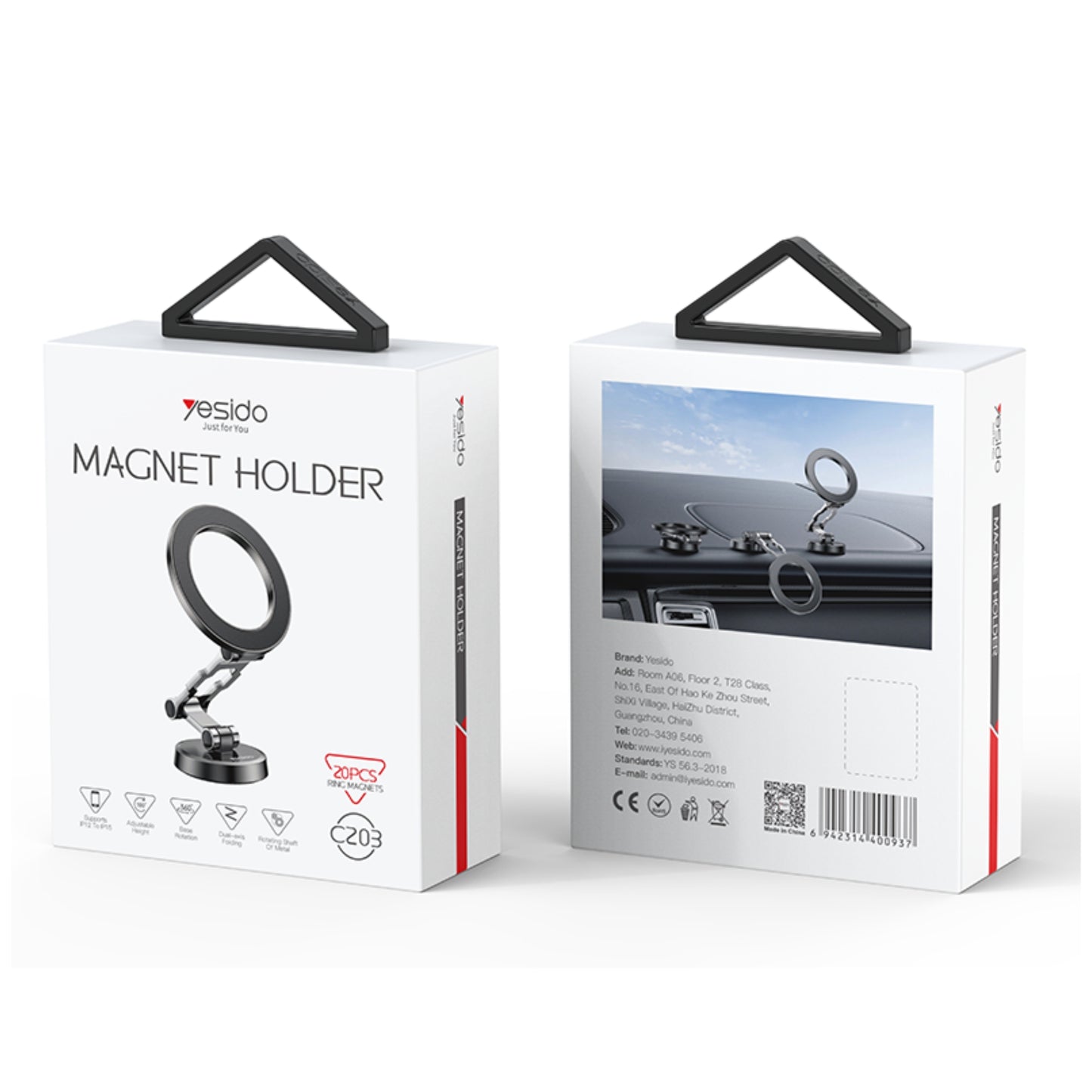 
                  
                    YESIDO C203 Magnet Holder-MOBILE HOLDER-YESIDO-CARPLUS
                  
                