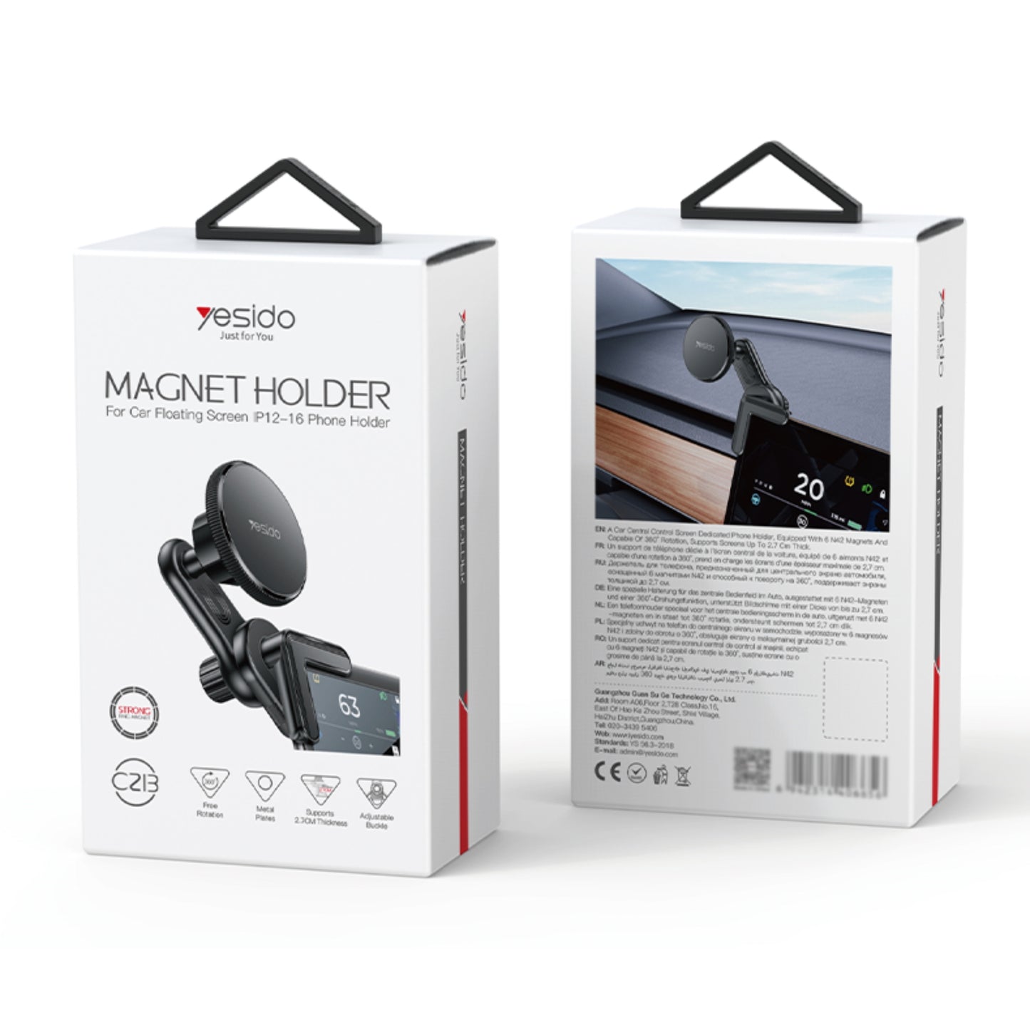 
                  
                    YESIDO C213 Magnet Holder - IP12-16 Phone Holder-MOBILE HOLDER-YESIDO-CARPLUS
                  
                