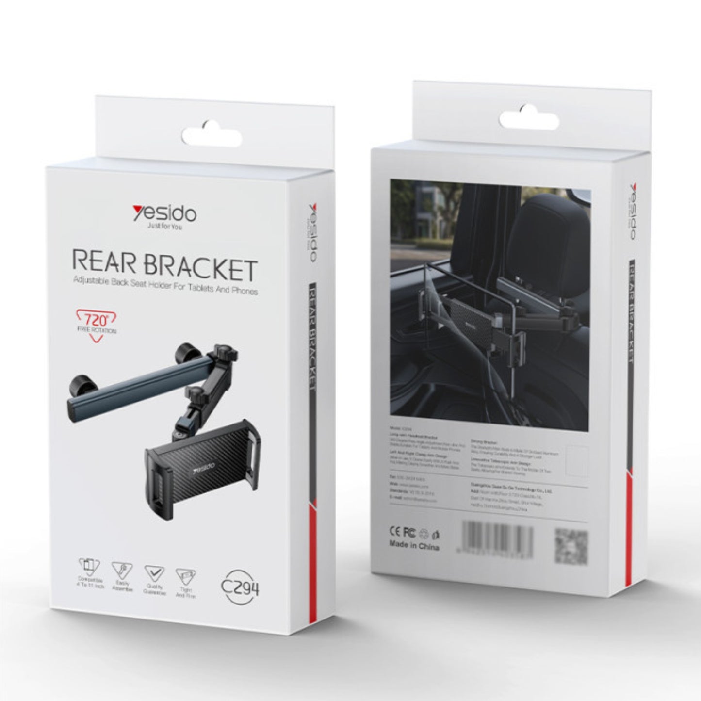 
                  
                    YESIDO C294 Rear Bracket Adjustable Back Seat Holder for Tablets and Phone-BRACKETS-YESIDO-CARPLUS
                  
                