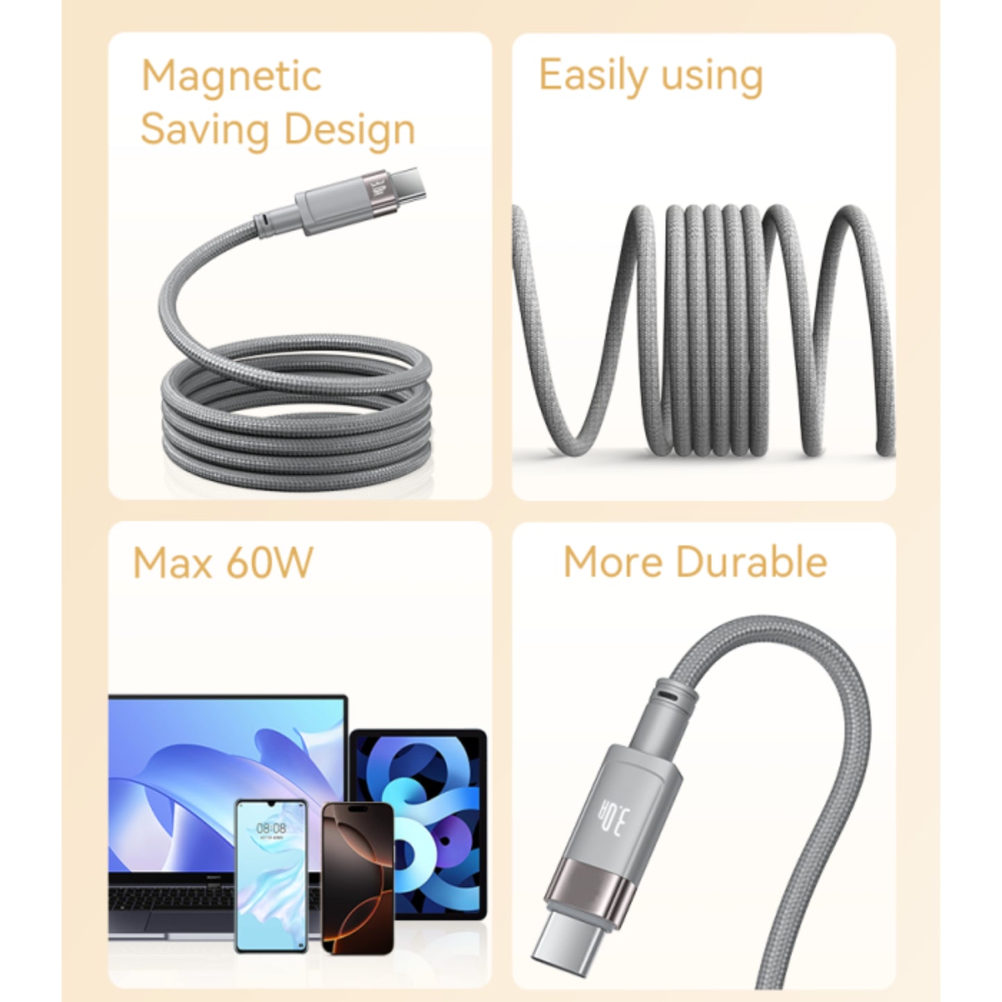 
                  
                    YESIDO CA172C Magnrtic Cable For Type-C to Type-C Devices-CHARGING CABLE-YESIDO-CARPLUS
                  
                