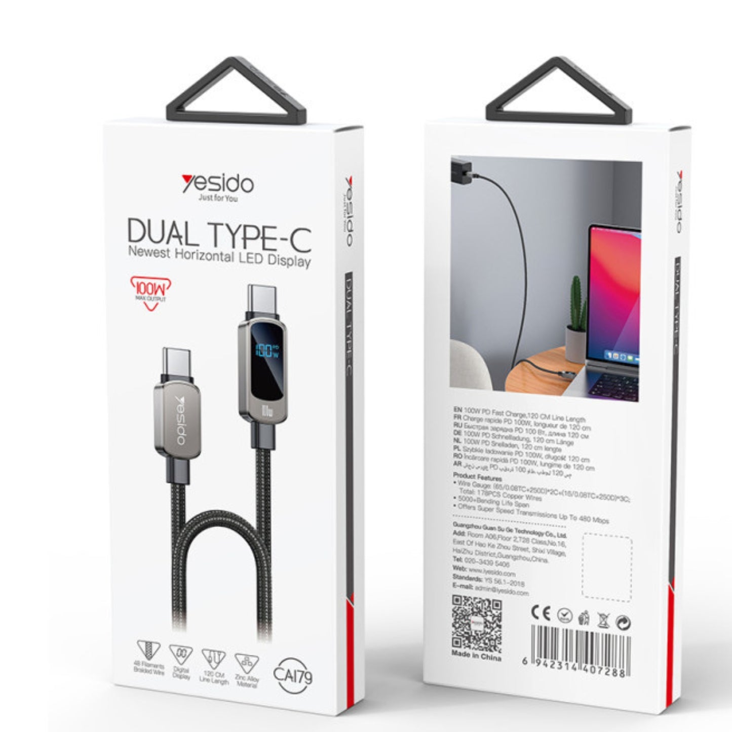 
                  
                    YESIDO CA179 Car Charger Dual Type-C Newest Horizontal LED Display-CHARGER-YESIDO-CARPLUS
                  
                