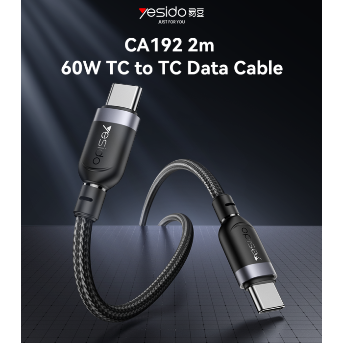 
                  
                    YESIDO CA192 Dual Type-C - USB-C to C 3A Max Fast Charger-CHARGER-YESIDO-CARPLUS
                  
                