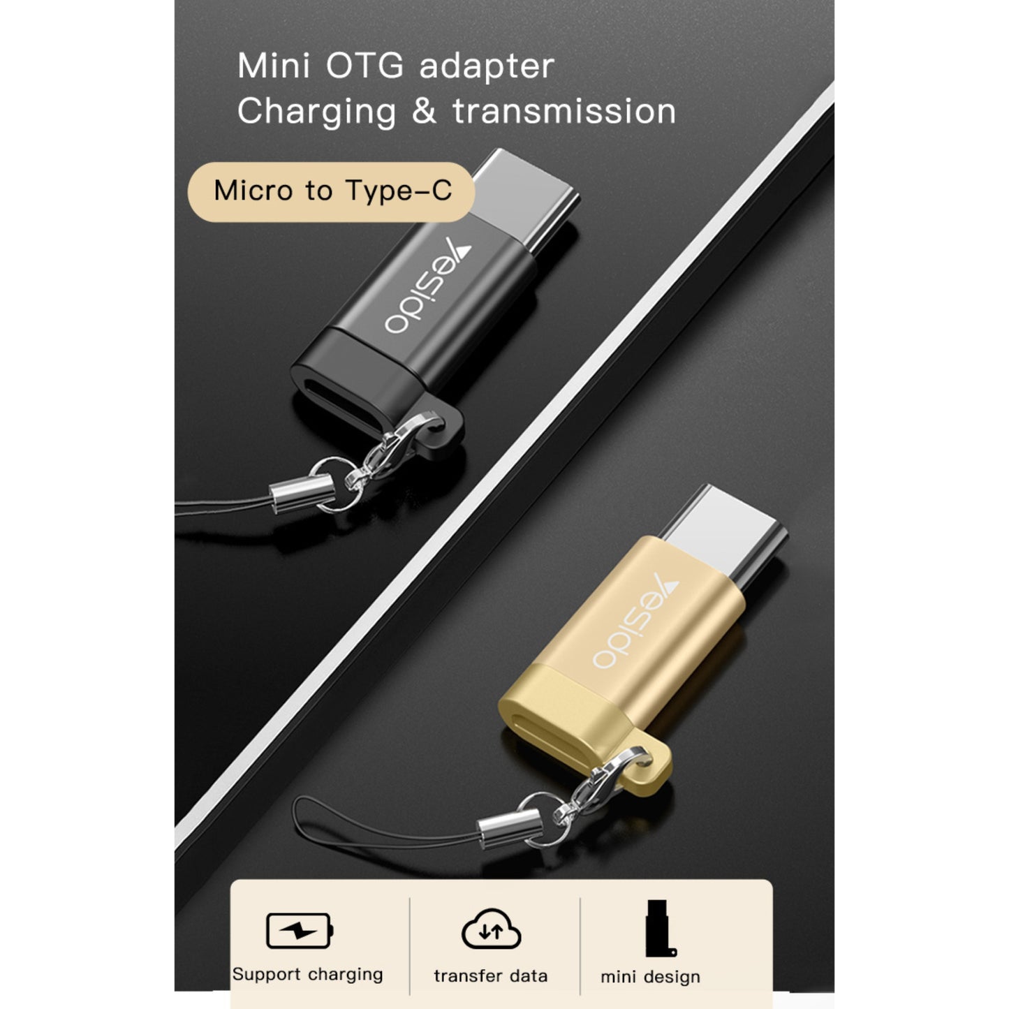 
                  
                    YESIDO GS04 Micro to Type C Adapter-ADAPTOR-YESIDO-CARPLUS
                  
                