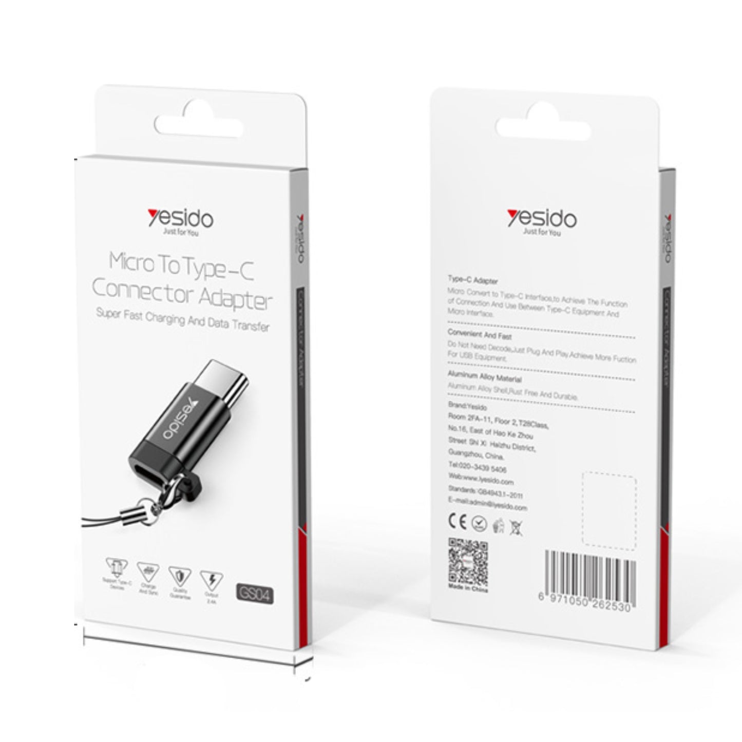
                  
                    YESIDO GS04 Micro to Type C Adapter-ADAPTOR-YESIDO-CARPLUS
                  
                