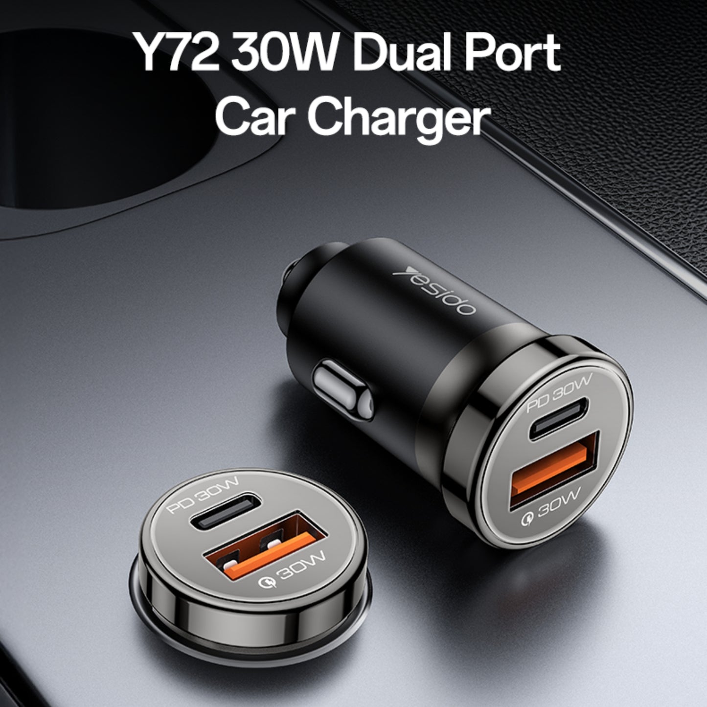
                  
                    YESIDO Y72 PD30W Dual Port Super Fast Charger With 1M C+C 60W Cable-CHARGER-YESIDO-CARPLUS
                  
                