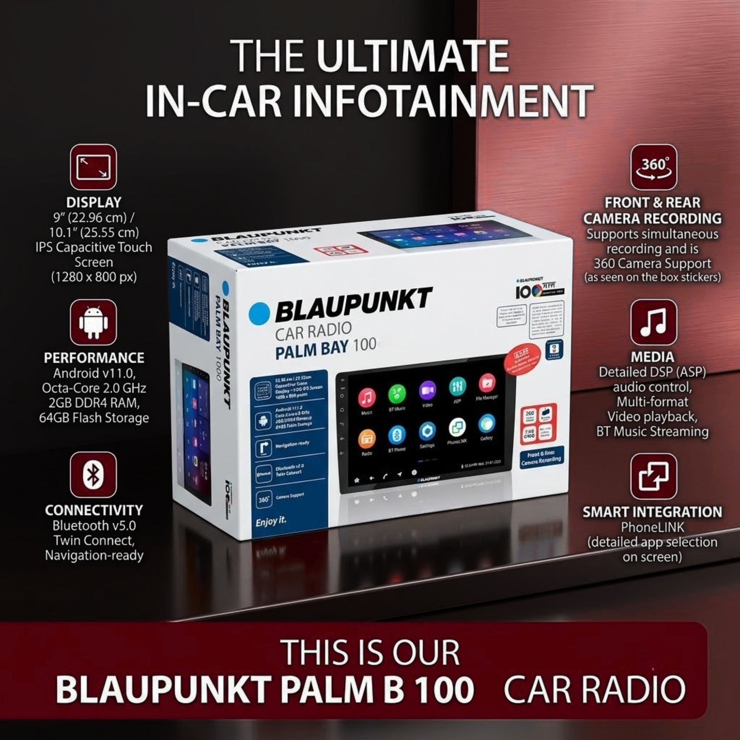 
                  
                    BLAUPUNKT Palm Bay 100 - 9inch Android Multimedia system(2+64) With Cam
                  
                