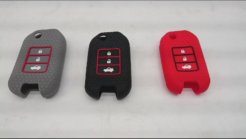 
                  
                    Load and play video in Gallery viewer, KMH Silicone Flip Key Cover KC-50 for Honda WRV (1st GEN)
                  
                
