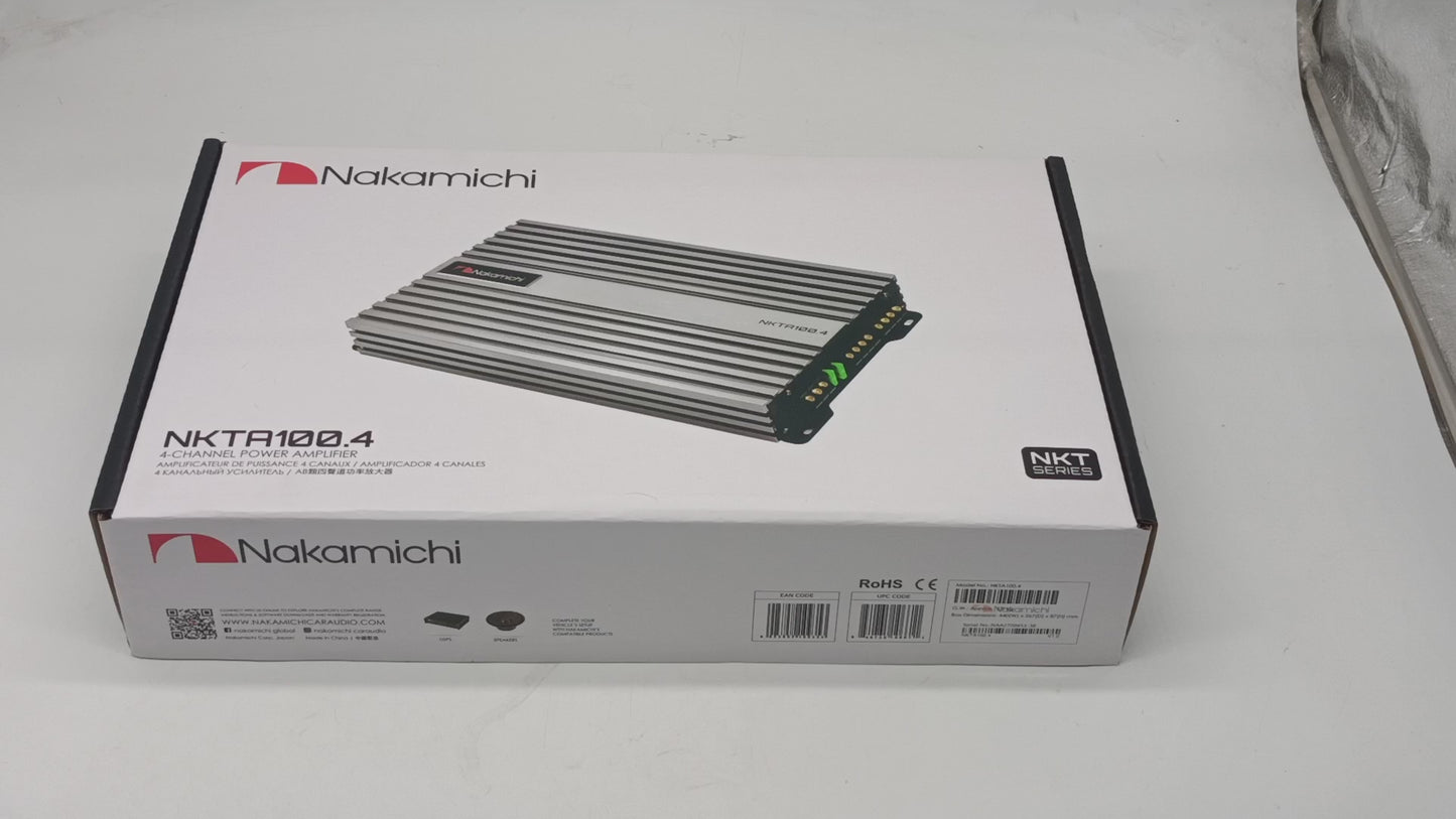 
                  
                    Load and play video in Gallery viewer, NAKAMICHI NKTA100.4 4 CHANNEL POWER AMPLIFIER
                  
                