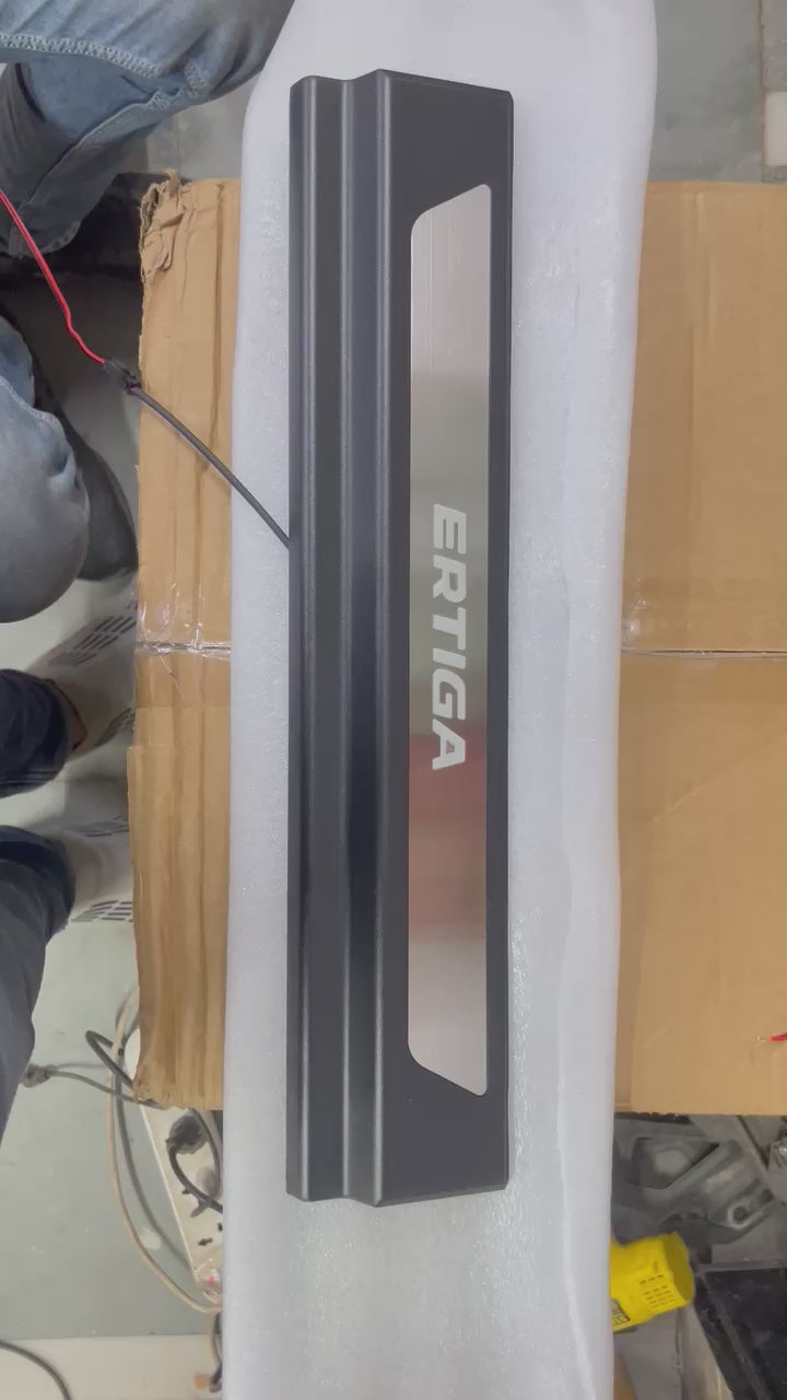 
                  
                    Load and play video in Gallery viewer, Led Door Sill Plate for Maruti Suzuki Ertiga 2019-2023
                  
                