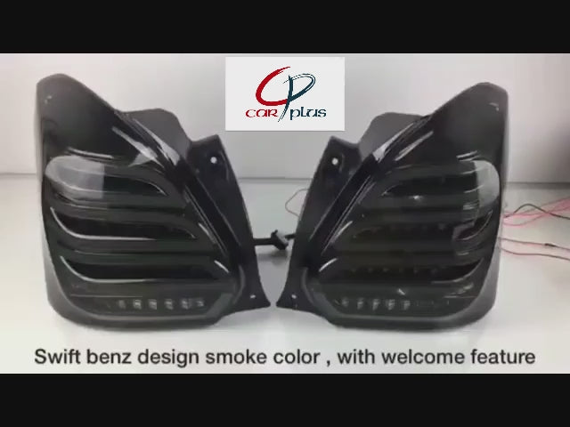 KMH Tail Lamp with Welcome Feature for Maruti Suzuki Swift- Benz Style (Smoke)