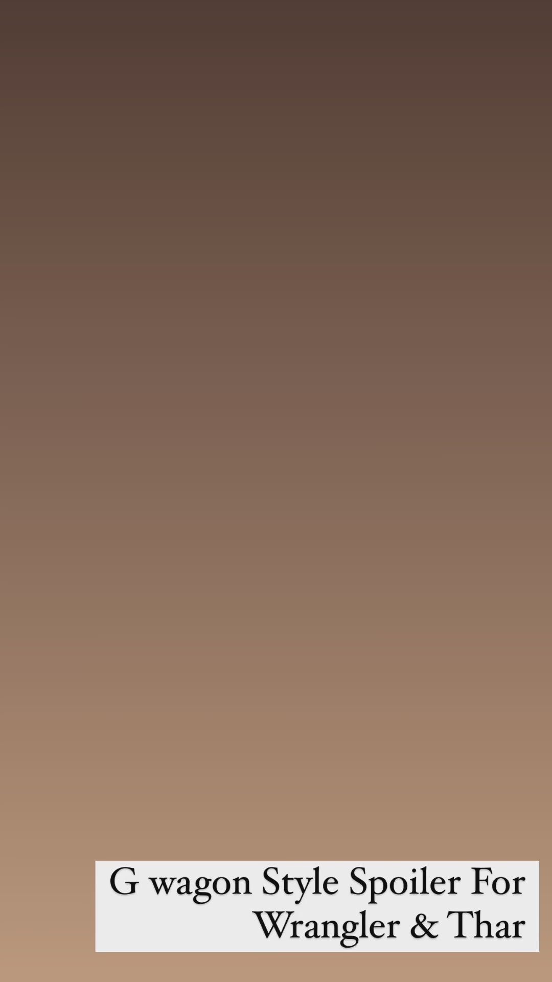 
                  
                    Load and play video in Gallery viewer, THAR Spoiler with Connector (G-WAGON Style)/Thar Roxx
                  
                