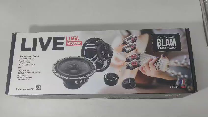 
                  
                    Load and play video in Gallery viewer, BLAM LIVE 6.5” Component Speakers L165A- Acoustic
                  
                