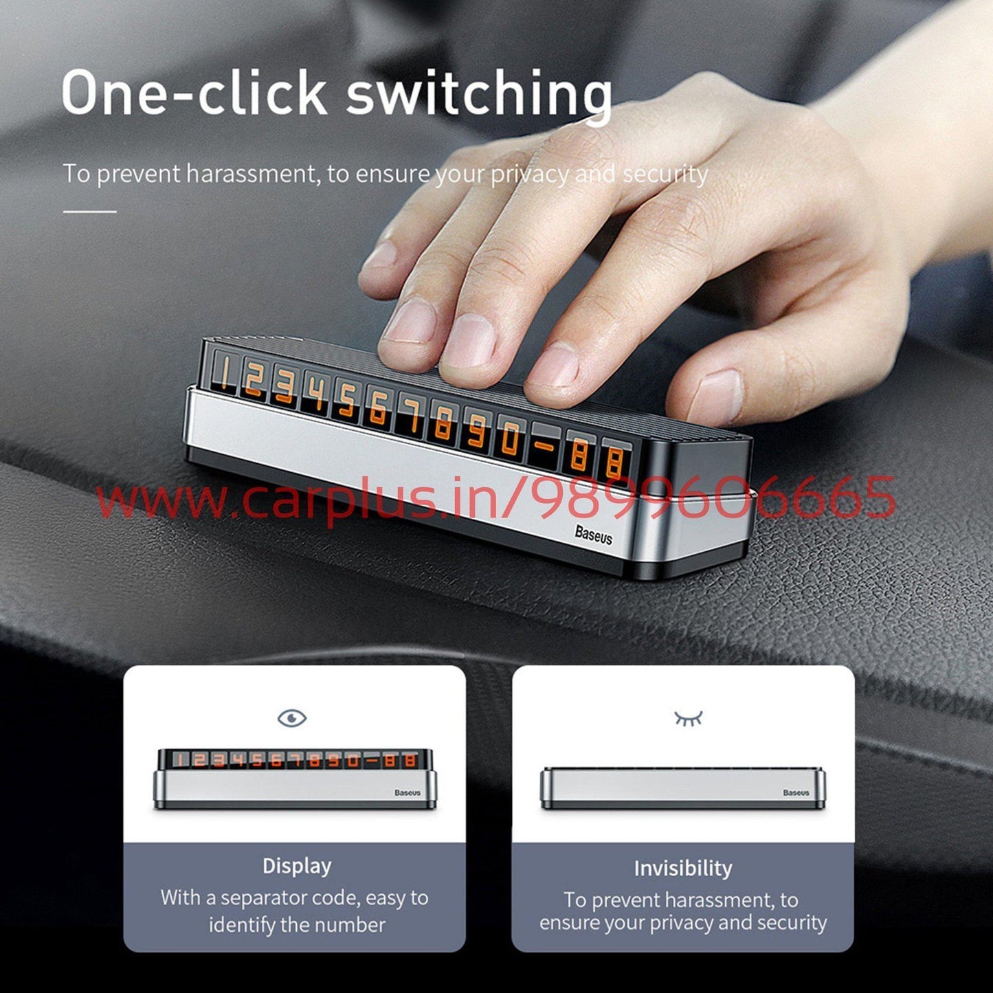 
                  
                    Baseus Parking Card Holder (grey) BASEUS PARKING PLATE.
                  
                