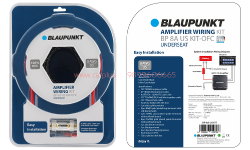 
                  
                    Blaupunkt BP-8A-US KIT Underseat Amplifier Wiring Kit (OFC) BLAUPUNKT AMPLIFIER KIT.
                  
                