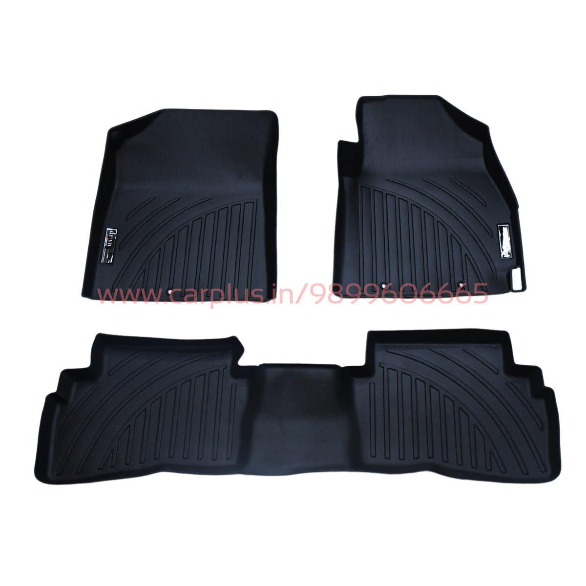 DRIVN TPE Floor Mats for Kia Seltos (1st GEN, Black) CARPLUS