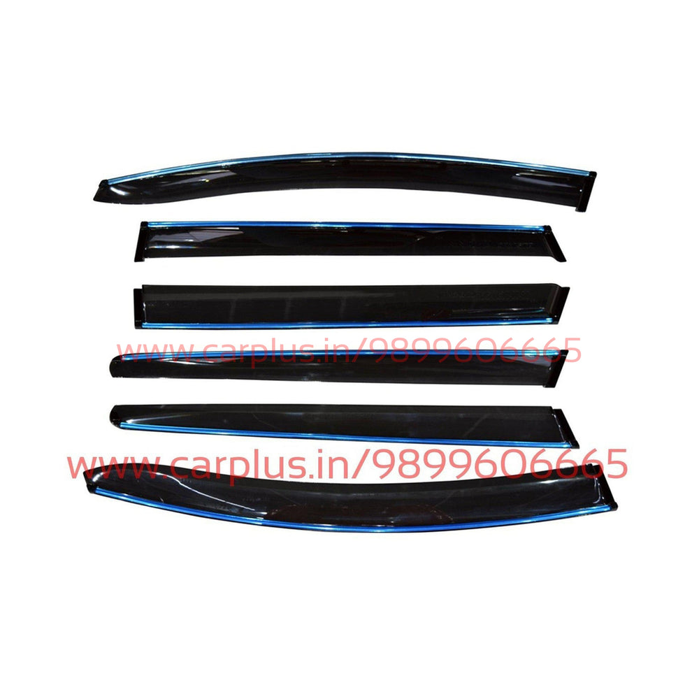 KMH Chrome Line Door Visor for Kia Carens (1st GEN, Set of 6Pcs)-DOOR VISOR-KMH-DOOR VISOR-CARPLUS