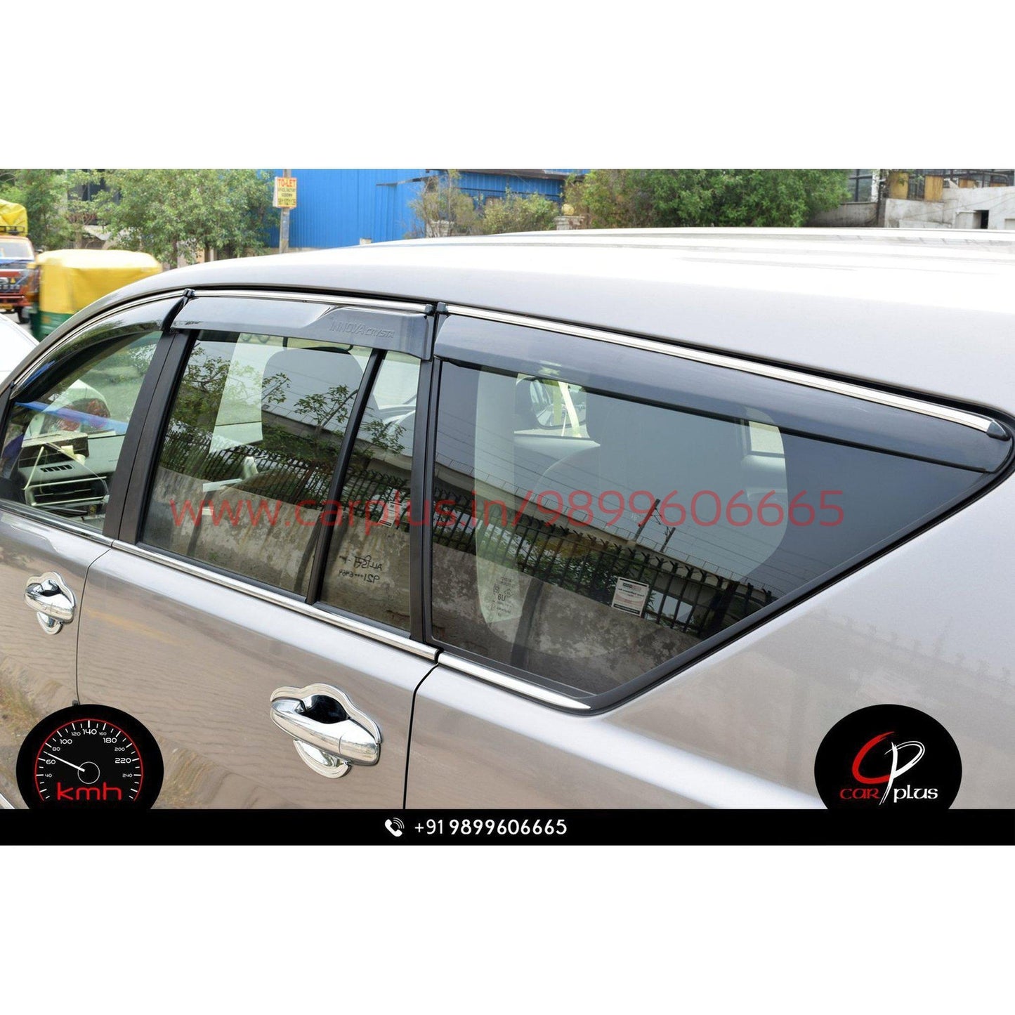 
                  
                    KMH Chrome Line Door Visor for Toyota Innova Crysta (2nd GEN, Set of 6pcs) KMH-DOOR VISOR DOOR VISOR.
                  
                