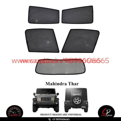 KMH Fixed Curtain for Mahindra Thar (2nd GEN)-FIXED SUNSHADE-KMH-DC-REAR (1PC)-CARPLUS