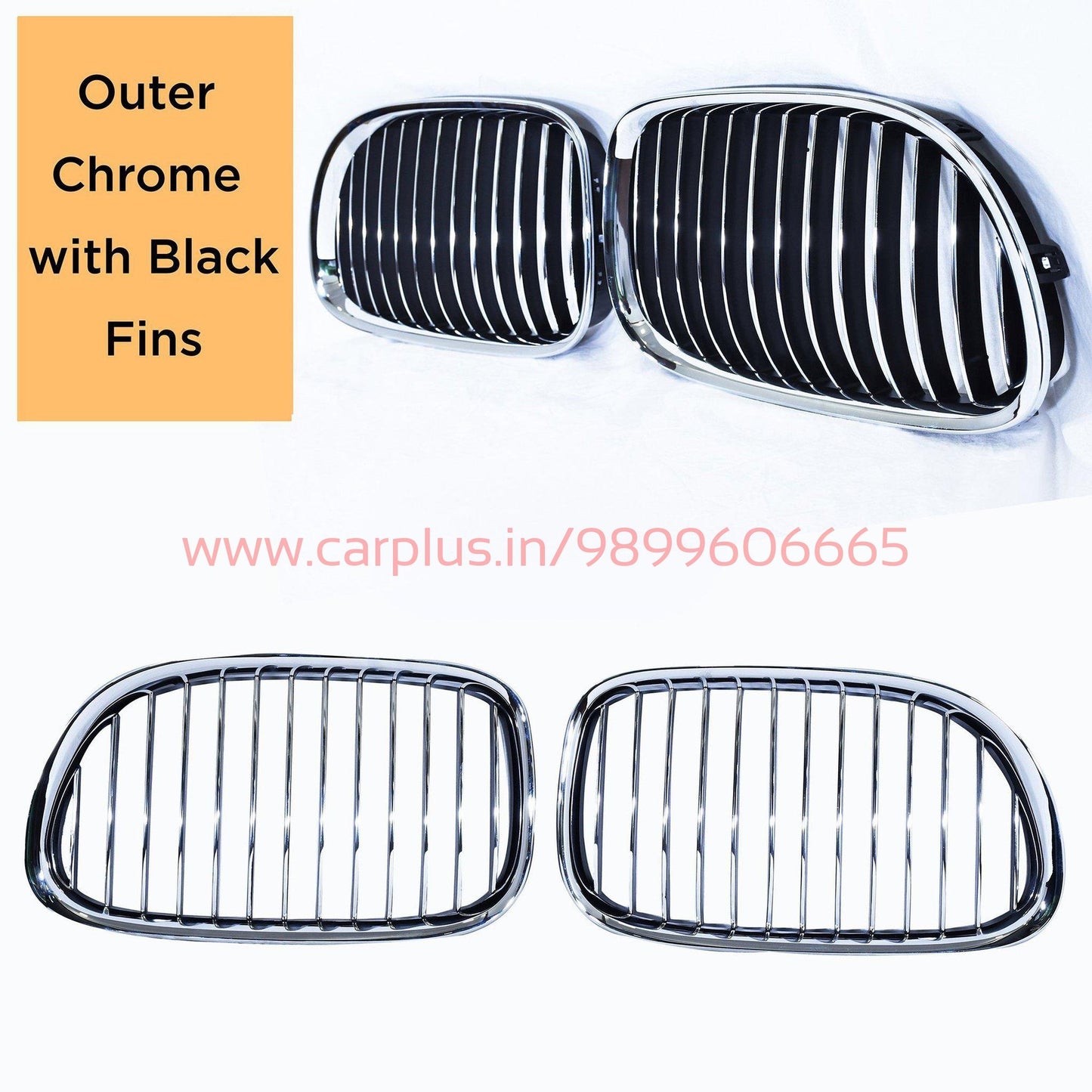 
                  
                    KMH Replacement Grill For BMW 7 Series F02 (Outer Chrome with Chrome & Black Fins)(Set Of 2Pcs) KMH-GRILL GRILLS.
                  
                