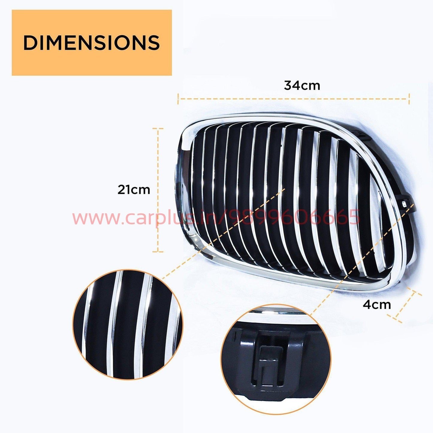 
                  
                    KMH Replacement Grill For BMW 7 Series F02 (Outer Chrome with Chrome & Black Fins)(Set Of 2Pcs) KMH-GRILL GRILLS.
                  
                