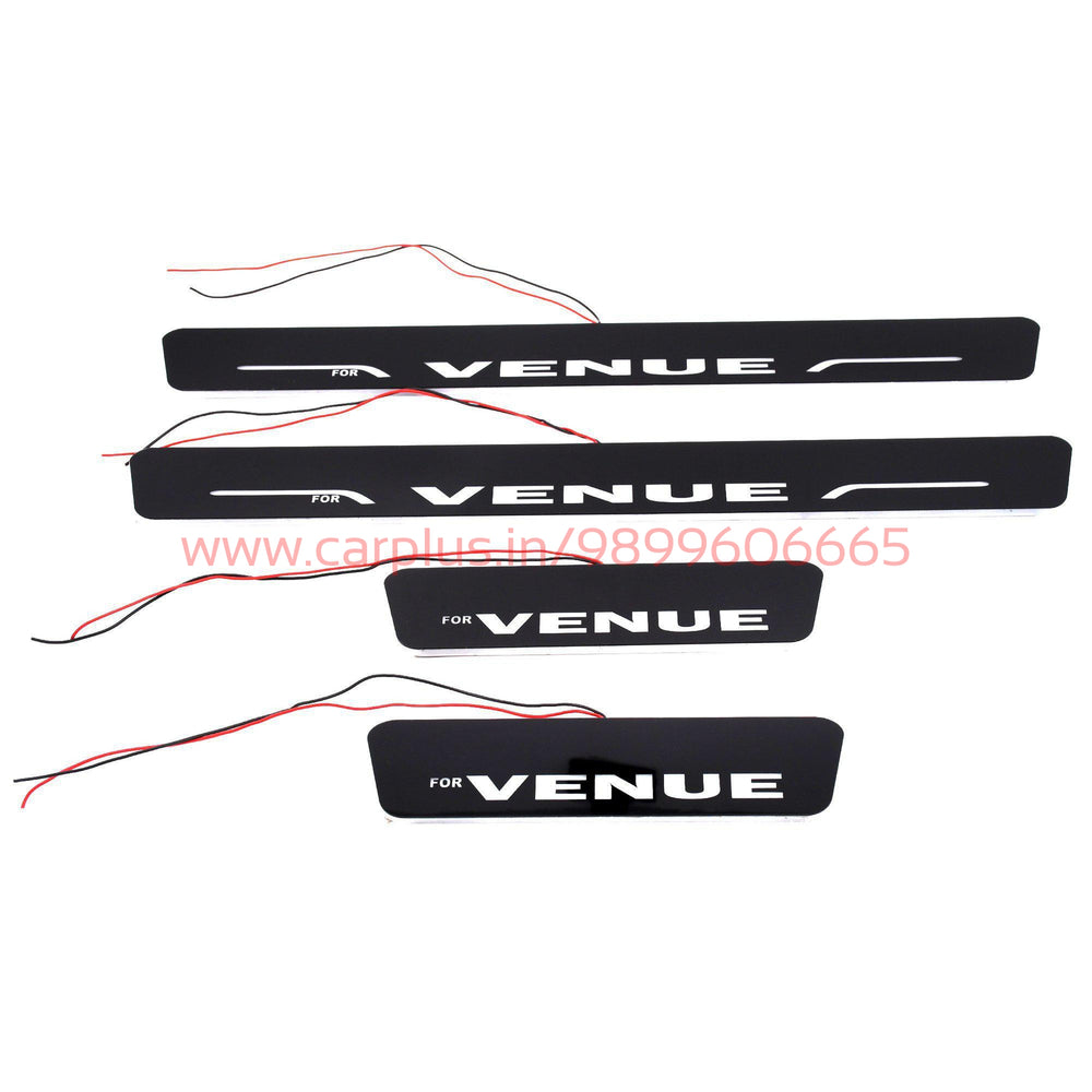 KMH LED Sport Door Sill Plate for Hyundai Venue (1st GEN)-DOOR SILL PLATE-KMH-DOOR SILL PLATES(LIGHT)-CARPLUS