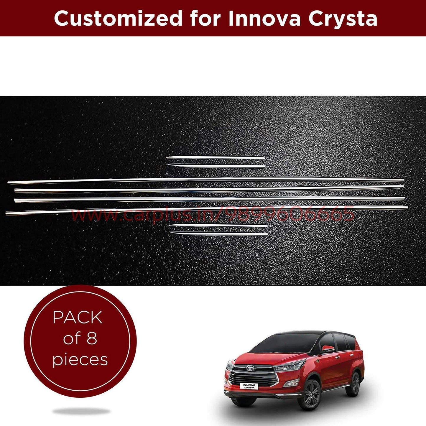 
                  
                    KMH Lower Window Garnish For Toyota Innova Crysta (2nd GEN) CN LEAGUE EXTERIOR.
                  
                